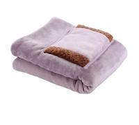 Heated Shawl, Wearable Heated Blanket USB Heated Blanket 3 Heating Level Adjustable Shawl Throw Coral Velvet Fast Leg for Home & Office(Purple 80X60cm)