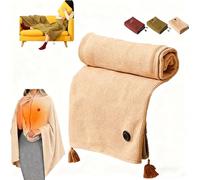 Heated Shawl Wraps for Women,135X80CM Wearable Electric Blanket,Portable Heated Blanket Shawl, USB Powered 3 Heat Levels 8 Heating Zones Portable Blanket for Office Travel Camping Home (GY)