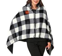 Heated Shawl Wraps for Women,Plaid Electric Cape with Pocket - 3 Levels Temp Cordless Wearable Heated Wrap Shawl - for Mom Adult Home Outdoor Camping Holiday Christmas Winter Cold Weather