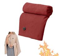 Heated Shawl Wraps for Women, Portable Heated Shawl, Three Temp Settings, USB Powered Heating Scarf Electric Blanket (Red)
