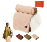 Heated Shawl Wraps for Women, Portable Heated Shawl, Wearable Electric Blanket with 3 Heating Settings, for Camping Sleeping Road Trip Reading Working (Apricot)