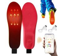 Heated Shoe Insoles - Electric Foot Warmers, Lightweight Flexible Design, Portable Rechargeable Waterproof Material | Perfect Boot Inserts For Cold Feet Relief, Hiking, Winter Sports, Camping Trips