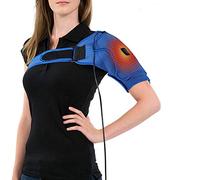 Heated Shoulder Support Brace, Shoulder Heating Pad for Rotator Cuff, Arm Wrap Brace USB Electric, Frozen AC Joint, Dislocation Sprains and tendonitis Muscles Pain Relief (L)