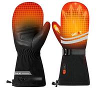 Heated Ski Gloves,Heated Mittens Gloves for Men Women with 7.4V 3000mAh Rechargeable Battery,3 Adjustable Heating Levels,Touchscreen Waterproof Winter Washable Hand Warmers for Skiing Hiking