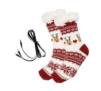 Heated Slipper Socks - 1*Pair Anti-Slip Winter Feet Clothes- 22cm USB Heating Foot Warmer | For Women Men Adults Housewives Home Office Apartment Bedroom Living Room Study Basement Cold Mornings