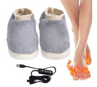 Heated Slippers for Women | Rechargeable Electric Shoes USB Rechargeable Heated Shoes with 3 Heating Levels Thermal Electric Fuzzy Slippers for Winter