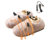 Heated Slippers Women | Electric Foot Warmer Heating Cozy Plush Slippers | Plush House Heated Shoes USB Feet Warmers for Women and Men