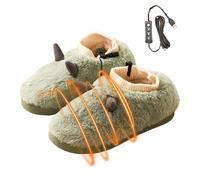 Heated Slippers Women, Heating Booties Electric Heated Plush Slippers, USB House Shoes Fuzzy Feet Warmers for Home, Travel, Bedroom