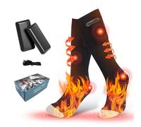 Heated Socks, 2025 New 5000 mAh Battery Electric Heated Socks for Men and Women, Rechargeable Heating Socks, 3 Heat Settings, Washable Heat Socks, Foot Warmer for Skiing, Camping, Cycling