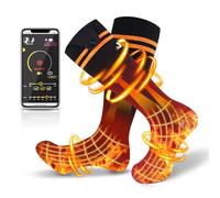 Heated Socks, 5000 mAh Extra Large Battery, Long Life Up To 65 °C | The maximum temperature can reach 65°C, Large-scale heating, Button control, No logo, Long-range battery life