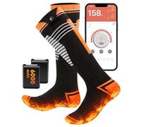 Heated Socks - 6000mAh Rechargeable Heated Socks for Men Women - Up to 10 Hours - APP-Controlled Electric Socks - 4 Heating Settings - Washable Winter Foot Warmer Socks