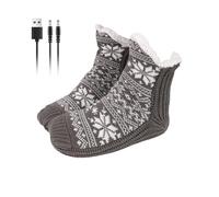 Heated Socks, Comfortable Fleece Lining, Wireless, Winter Warming Socks, Foot Warmers, for Home, Hiking, Work, Commuting, Camping, Cycling, Skiing, Snow, Winter, Both Men and Women