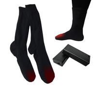 Heated Socks, Comfortable Knit Warmer, Washable Even Heating Socks, Soft Foot Warmth for Ski Winter Snowboarding Sports Outdoor Activities, Home Travel Family, 1500mAh