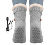 Heated Socks - Electric Heating Socks | Non Slip Bottom Foot Warmer, Heat Settings Rechargeable Electric Heated Thermal Sock Suitable, Heateds Foot Warmers For Outdoor Skiing Winter Camping Hiking
