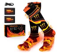 Heated Socks for Men and Women, 7000 mAh Rechargeable Heated Socks, 4 Heat Settings Socks Heated for Winter Outdoor Sports, Skiing, Hiking, Cycling