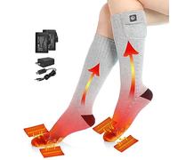Heated Socks for Men and Women, SAVIOR HEAT Electric Warm Socks, Rechargeable 7.4 V 2200 mAh Battery Heating Socks, Winter, Skiing, Motorcycle, Camping, Hiking