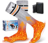 Heated Socks for Men Women, 5000mAh Electric Battery Heated Socks Rechargeable with 4 Heating Levels, Cold Weather Foot Warmer Heating Socks Washable for Hunting Skiing Camping Winter Outdoors