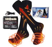 Heated Socks for Men Women 5000mAh Rechargeable Electric Socks with 3 Levels Settings Electric Thermal Heating Socks for Winter Outdoor Sport Cycling, Skiing, Hiking