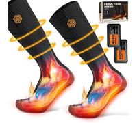 Heated Socks for Men & Women, Rechargeable 4000mAh Battery Heat Holders, Foot Warmers for Cold Weather, Thermal Socks for Sport, Outdoor, Camping, Hiking, Skiing