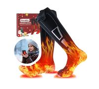 Heated Socks Hand Warmer 2-in-1 Heating Socks Rechargeable with 2 x 9000mAh Batteries for Men Women, Warmth Up to 14 hours+35 hours of foot warmth, 4 heat settings electric socks for Indoors Outdoors