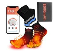 Heated Socks, Heated Socks for Men Women with APP Control, 8000mAh Rechargeable Electric Heated Socks Up to 10 Hours Washable Winter Warm Socks Foot Warmer Heated Socks for Skiing Cycling Camping
