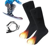 Heated Socks - Knit Winter Heating Socks Sets, Even Heat Distribution At Toes, 4.5V 5V Power Compatibility, Cold Weather Foot Warming Gear | Snow Activities, Home Relaxation, Travel Journeys