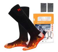 Heated Socks, MUTOUHE Electric Heated Socks for Men Women, Battery Foot Warmer Socks for Winter Outdoor Sports - Skiing, Camping, Fishing, Hiking (Black)