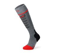 Lenz Heat Sock 5.1 Toe Cap Slim Heated Socks, black-grey-red, size 42 43 44 for Men