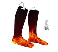 Heated Socks - USB Rechargeable Cold Weather Sock, 3 Heating Level Output, Battery Powered Foot Warmer, Men Women Sizing Range | Hunting Camps, Skiing Slopes, Cycling Routes, Cold Climate Jobs