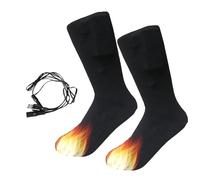 Heated Socks | Washable Insulated Warmer - The Highest Temperature Can Reach 50 Degrees Celsius, The Heating Areas Are Toes And Heels For Camping, Hiking, Cycling