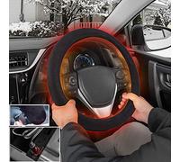 Heated Steering Wheel Cover - 12V Car Steering Wheel Covers Winter Warmer for Auto Steering Wheels Heater - Universal Fit for Cars, SUVs, Trucks, Vans UK