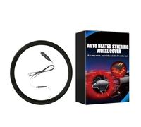 Heated Steering Wheel Cover,12V Winter Steering Wheel Cover For 14.5-15.5in Steerings Wheels,Breathable Heating Car Steerings Wheels Covers, Anti-Slip Hand Warmer Steer Protector For Cars