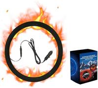 Heated Steering Wheel Cover, Car Steering Wheel Warmer, Vehicle Hand Warming Steering Wheel Protector, 14.5 to 15.5 Inch, 12V Rapid Heating Universal Fit for Most Cars, SUVs, Trucks & Vans