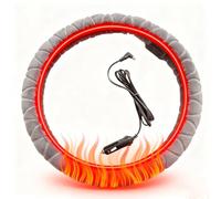 Heated Steering Wheel Warmer,Heated Steering Wheel Protector Cover Breathable, Anti-Slip Warm in Winter Universal Fit Steering Wheels Outer for Cars Trucks Vans 15" 12V (1Pcs)