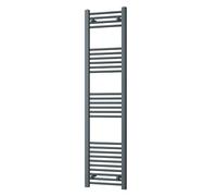Heated Straight Anthracite Towel Rail - For Luxurious Bathrooms - Efficient Towel Warmer & Storage Rack - Bathroom Radiator Towel Rail with Stylish Towel Holder - Easy Installation - H1600mm x W400mm