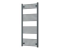 Heated Straight Anthracite Towel Rail - For Luxurious Bathrooms - Efficient Towel Warmer & Storage Rack - Bathroom Radiator Towel Rail with Stylish Towel Holder - Easy Installation - H1400mm x W600mm
