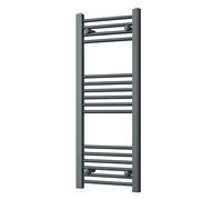 Heated Straight Anthracite Towel Rail - For Luxurious Bathrooms - Efficient Towel Warmer & Storage Rack - Bathroom Radiator Towel Rail with Stylish Towel Holder - Easy Installation - H1000mm x W400mm