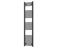 Heated Straight Black Towel Rail - For Luxurious Bathrooms - Efficient Towel Warmer & Storage Rack - Bathroom Radiator Towel Rail with Stylish Towel Holder - Easy Installation - H1800mm x W400mm