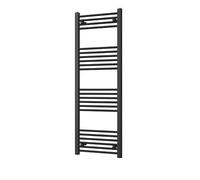 Heated Straight Black Towel Rail - For Luxurious Bathrooms - Efficient Towel Warmer & Storage Rack - Bathroom Radiator Towel Rail with Stylish Towel Holder - Easy Installation - H1400mm x W500mm