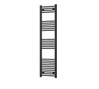Heated Straight Black Towel Rail - For Luxurious Bathrooms - Efficient Towel Warmer & Storage Rack - Bathroom Radiator Towel Rail with Stylish Towel Holder - Easy Installation - H1600mm x W400mm