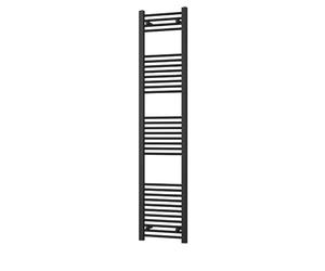 Heated Straight Black Towel Rail - For Luxurious Bathrooms - Efficient Towel Warmer & Storage Rack - Bathroom Radiator Towel Rail with Stylish Towel Holder - Easy Installation - H1800mm x W400mm