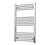 Heated Straight Chrome Towel Rail - For Luxurious Bathrooms - Efficient Towel Warmer & Storage Rack - Bathroom Radiator Towel Rail with Stylish Towel Holder - Easy Installation - H1000mm x W600mm