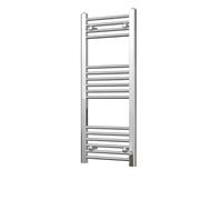 Heated Straight Chrome Towel Rail - For Luxurious Bathrooms - Efficient Towel Warmer & Storage Rack - Bathroom Radiator Towel Rail with Stylish Towel Holder - Easy Installation - H1000mm x W400mm