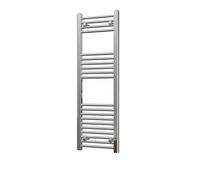 Heated Straight Chrome Towel Rail - For Luxurious Bathrooms - Efficient Towel Warmer & Storage Rack - Bathroom Radiator Towel Rail with Stylish Towel Holder - Easy Installation - H1200mm x W400mm