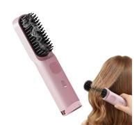 Heated Straightening Brush | Rechargeable 4000 mAh, Fast Heating, Four Temperature Settings, Electric Hair Straightening Comb | For Students, Women, Use, Salon, Travel, Work