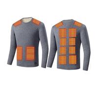 Heated thermal underwear, 12-zone heated top or 6-zone heated pants, 3-level temperature controller for cold weather