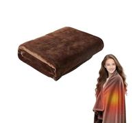 Heated Throw Electric Blanket,USB Heated Blanket,15s Fast Heating Electric Blanket, 3 Heat Settings & Detachable Cable, Far Infrared Heating, Machine Washable,Soft Flannel Blankets (Coffee)