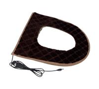 Heated Toilet Seat - 5 Level Adjustable Warmer Pad, Plug in Cushion Cover with Timer, Soft Comfortable Design, Energy Efficient Heating, Premium Bathroom Accessory, Home Hotel Winter Use 43x37cm