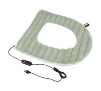 Heated Toilet Seat Cover - Electric Adjustable Toilet Pad, Plush Warmer Cushion, Temperature Control Seat Accessory | Bathroom Comfort, USB Heating Feature, Relaxation Aid for Winter Mornings