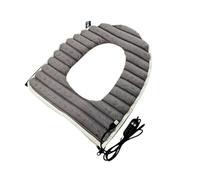 Heated Toilet Seat Cover,Soft Close Lid,USB Heating,Cotton,Gray | Cotton material,USB heating with 5 settings,soft close lid,non-slip,easy install,fits standard toilets,43x37cm